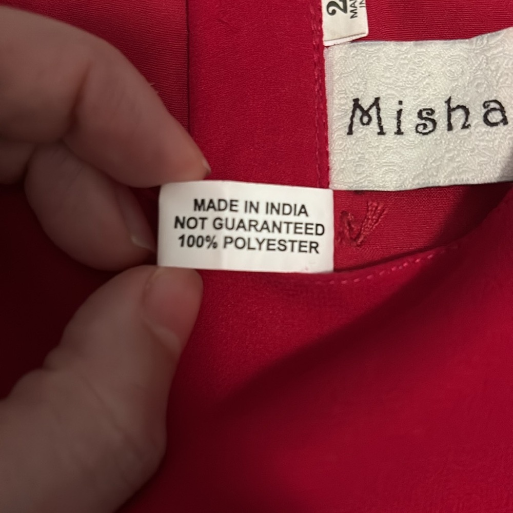 MISHA beaded Red Sleeveless Top - Picture 3 of 8